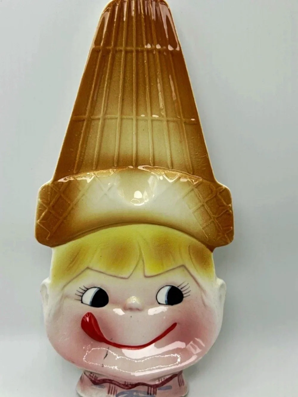 Vintage Ray Gee Yum-Ee-Yum Ice Cream Cone Ceramic Wall Plaque Plate Japan